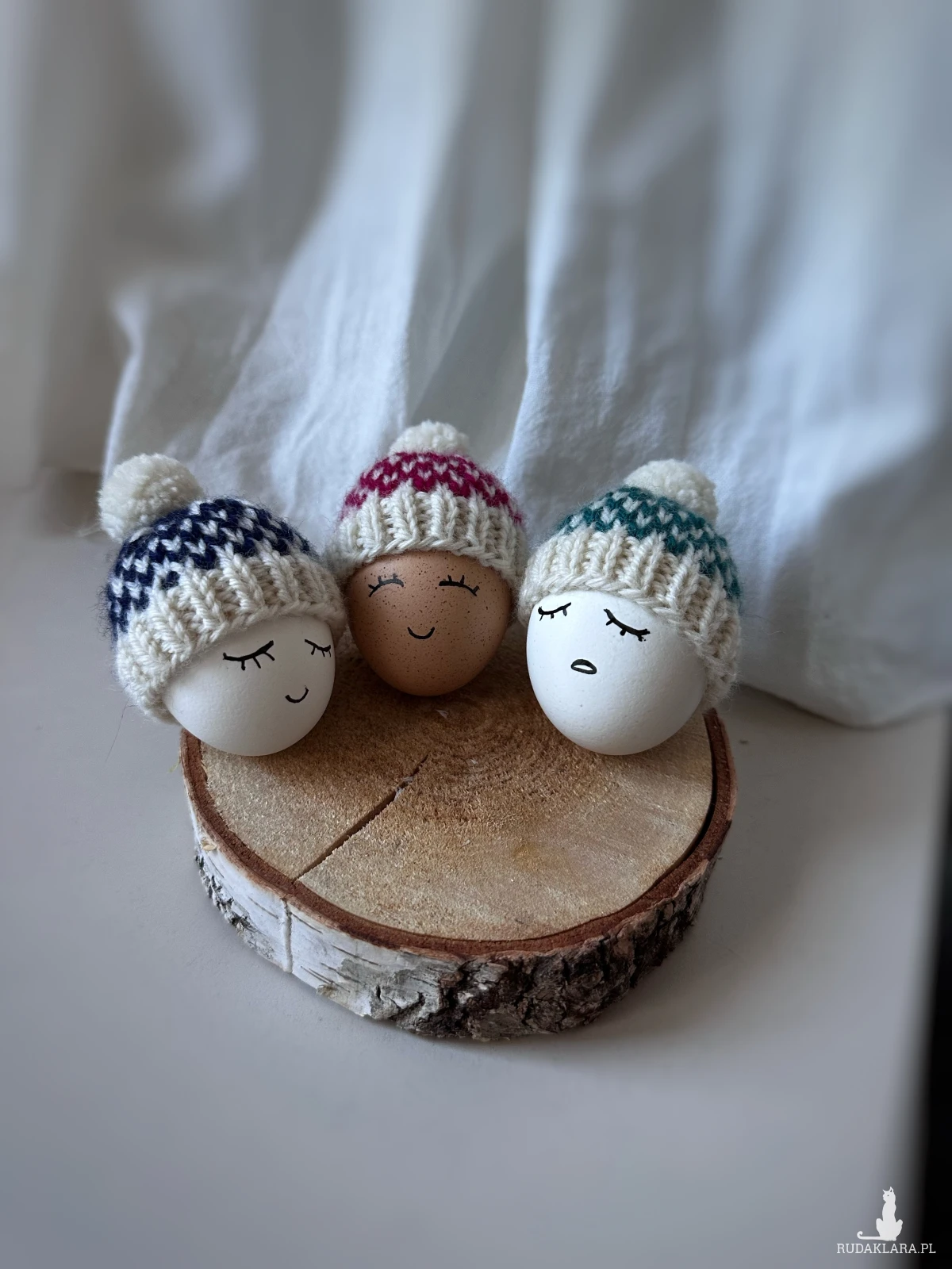 Czapeczki na jajka wielkanocne - zestaw 3 szt.